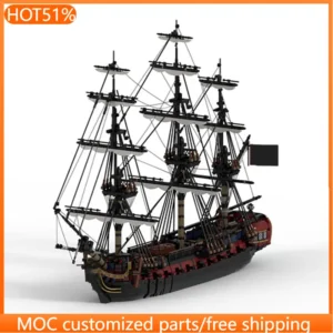 6148 PCS Vessel Bricks Frigate L'Emeraude MOC Customize Modular Building Block Kids Creative Design DIY Boys Toy Birthday Gift