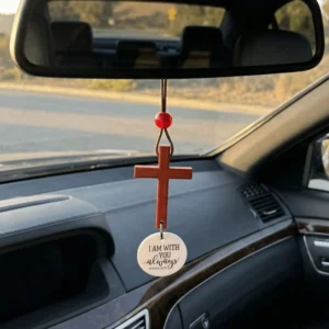 Wooden Cross NFC Bible Cross Pendant Inspirational Daily Encouragement Cross Hanging Ornament Prayer Time Handmade